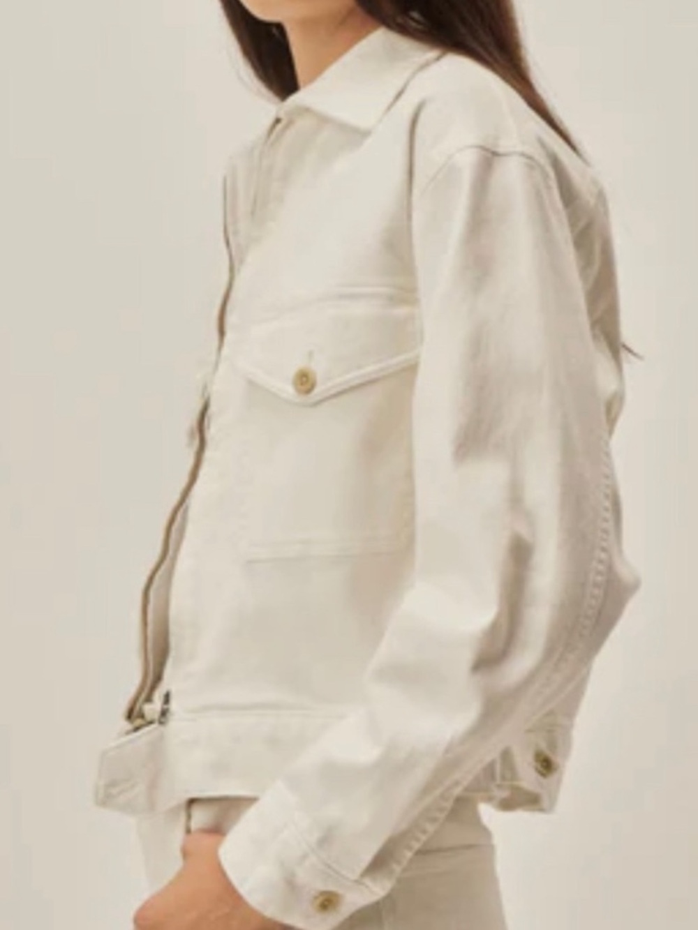 Buck Mason NWT Natural Ridge Twill Mechanic’s Jacket XS 100% Cotton Ivory